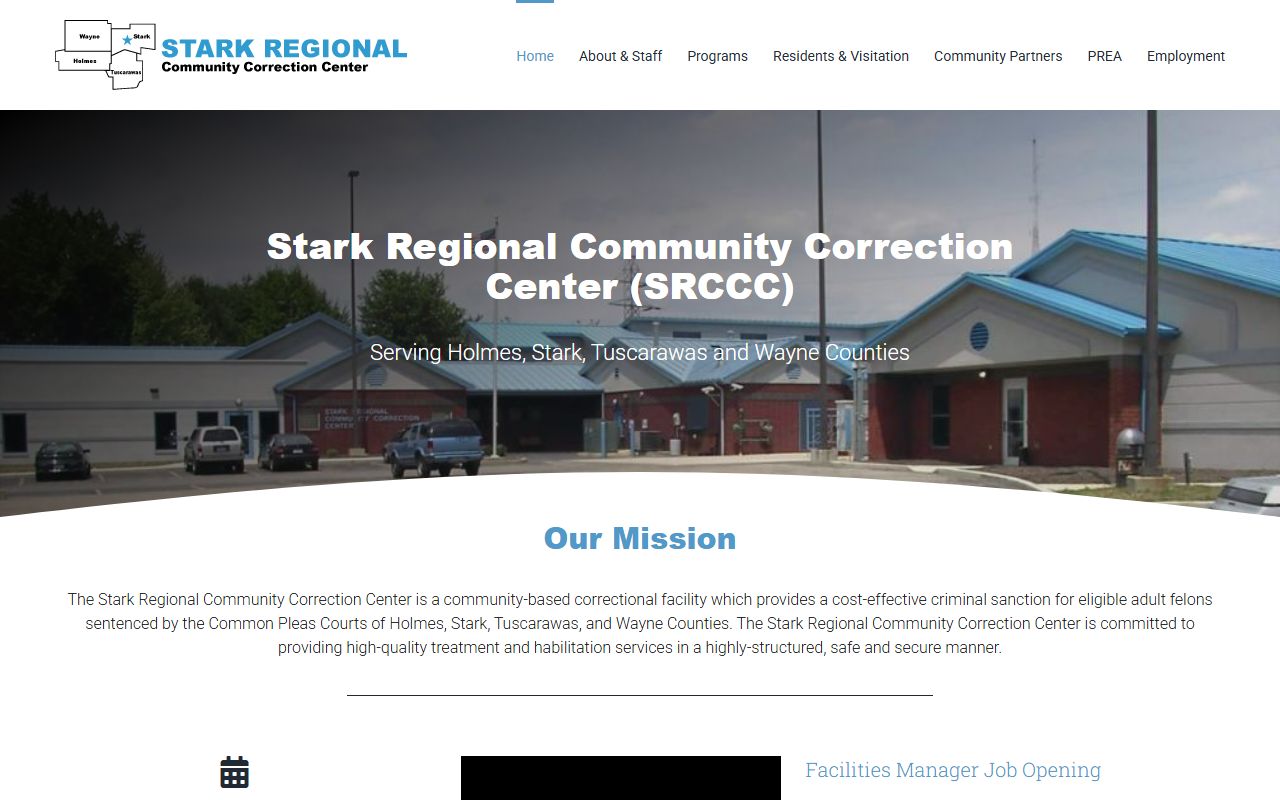 Stark Regional Community Correction Center resident program and contact information
